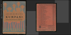 Čapek - ROMAINS; JULES: KUMPÁNI. - 1929. II. vydání. Obálka (lino) JOSEF ČAPEK. /jc/