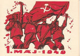 1. MÁJ. - 1949. 10 phlednic. 3 x A. PELC; 7 x A. ZÁBRANSKÝ. /pohlednice/komunistická propaganda/