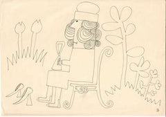 SEYDL; ZDENEK. (1916-1978) - 60. léta 20. st. Dvě kresby hnědým fixem; papír 210x290. - 3 - REZERVACE