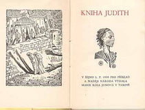 Konůpek - KNIHA JUDITH. - 1938. Podpis J. Demla. /sr/