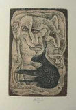 Hořánek - POE; EDGAR ALLAN: THE RAVEN / HAVRAN. - 1992. 3 bar. suché jehly JAROSLAV HOŘÁNEK.