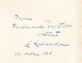 KALANDRA; ZÁVIŠ: ČESKÉ POHANSTVÍ. - 1947. Dedikace autora Ferdinandu Peroutkovi ...20. dubna 1948. PRODÁNO/SOLD