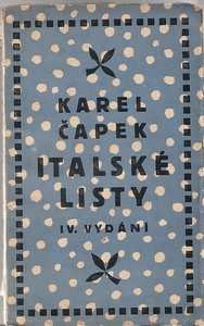 1924. IV. vyd.; obálka JOSEF ČAPEK. /jc/