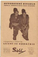 VOSKOVEC A WERICH: LÍČENÍ SE ODROČUJE. - 1929. Divadelní program. /w/