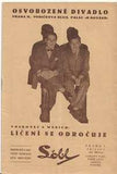 VOSKOVEC A WERICH: LÍČENÍ SE ODROČUJE. - 1929. Divadelní program. /w/