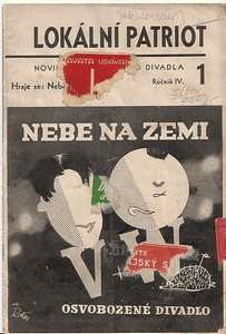 1936. Roč. IV. č. 1. Noviny Osvobozeného divadla. /w/