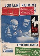 Voskovec a Werich - LOKÁLNÍ PATRIOT. - 1937. Roč. VI. č. 2. Noviny Osvobozeného divadla. /w/