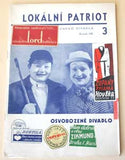 Voskovec a Werich - LOKÁLNÍ PATRIOT. - 1937. Roč. VIII. č. 3. Noviny Osvobozeného divadla. /w/
