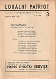 Voskovec a Werich - LOKÁLNÍ PATRIOT. - 1937. Roč. VIII. č. 3. Noviny Osvobozeného divadla. /w/