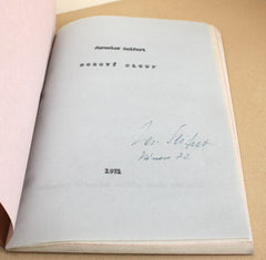 SEIFERT; JAROSLAV: MOROVÝ SLOUP. - 1971/72. Samizdat; podpis autora s dat. (vánoce 72).