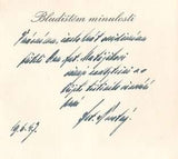 1947. Dedikace autora; úprava VOJTĚCH KUBAŠTA.