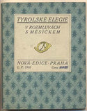 HAVLÍČEK BOROVSKÝ; KAREL: TYROLSKÉ ELEGIE. - 1910. Obálka; titul. list a il. T. R. CHVOJKA.