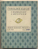 HAVLÍČEK BOROVSKÝ; KAREL: TYROLSKÉ ELEGIE. - 1910. Obálka; titul. list a il. T. R. CHVOJKA.