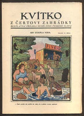 Müller - KVÍTKO Z ČERTOVY ZAHRÁDKY. - Č. 32, 1928. Nedělní příloha Českého slova. Obálka KAREL MÜLLER.