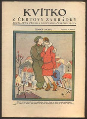 Mašková - KVÍTKO Z ČERTOVY ZAHRÁDKY. - č. 49, 1928. Nedělní příloha Českého slova. Obálka ZDENKA MAŠKOVÁ. /kvítko/karikatury/humor/