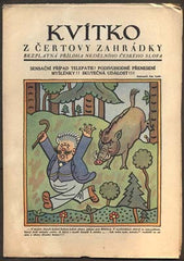 Lada - KVÍTKO Z ČERTOVY ZAHRÁDKY. - Č. 35, 1930. Nedělní příloha Českého slova. Obálka JOSEF LADA.