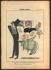 Müller - KVÍTKO Z ČERTOVY ZAHRÁDKY. - č. 28, 1931. Nedělní příloha Českého slova. Obálka KAREL MÜLLER. /kvítko/karikatury/humor/