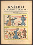 Vořechová-Vejvodová - KVÍTKO Z ČERTOVY ZAHRÁDKY. - č.42, 1931. Nedělní příloha Českého slova. Obálka MARIE VOŘECHOVÁ-VEJVODOVÁ. /kvítko/karikatury/humor/