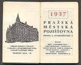 KAPESNÍ KALENDÁŘ PRO ROK 1937.  Pražská městská pojišťovna.