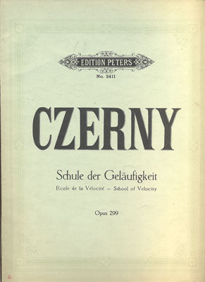 CZERNY, CARL: SCHULE DER GELÄUFIGKEIT OPUS 299.