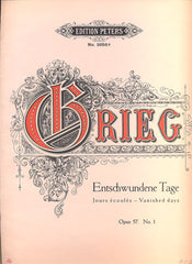 GRIEG, EDVARD: ENTSCHWUNDENE TAGE.