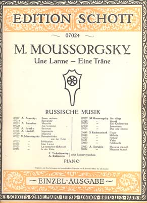 MOUSSORGSKI, M.: EINE TRÄNE - UNE LARME.