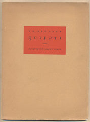 BRUNNER; V. H.: QUIJOTI. - 1931. 26 kreseb V. H. BRUNNER.