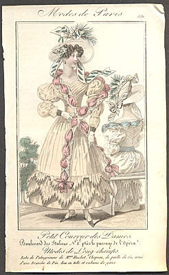 Modes de Paris, ručně kolorovaná rytina, no. 551 - 1.pol. 19. st.