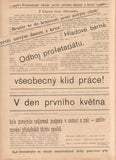1. máj. 1903. - Tisk Českoslovanské strany sociálně demokratické. PRODÁNO/SOLD