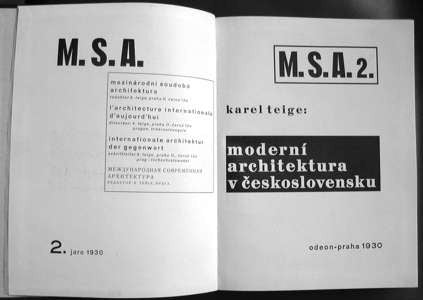 1930. MSA - MEZINÁRODNÍ SOUDOBÁ ARCHITEKTURA. SOLD