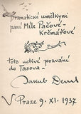 DEML; JAKUB: MIRIAM. - 1937. Kolorovaná il. FRANTIŠEK BÍLEK; dedikace a podpis J. Deml. /sr/