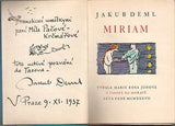 DEML; JAKUB: MIRIAM. - 1937. Kolorovaná il. FRANTIŠEK BÍLEK; dedikace a podpis J. Deml. /sr/