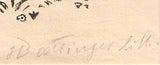BOETTINGER; HUGO (1880 - 1934). - 115x150. Lito; sign. tužkou. Ruční papír se slepotiskovým razítkem Arthura Nováka.