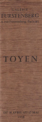 TOYEN. - 1958. Galerie Furstenberg; Paris; exhibition catalog; /q/