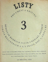 LISTY PRO UMĚNÍ A KRITIKU. 15.2.1933-18.1.1934. 20 sešitů.