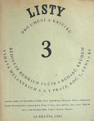 LISTY PRO UMĚNÍ A KRITIKU. - 15.2.1933-18.1.1934. 20 sešitů.