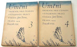 UMĚNÍ. Svazek VIII. - 1934-35. Kompletní ročník v sešitech. Obálky MAX ŠVABINSKÝ. REZERVACE