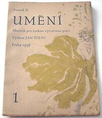 UMĚNÍ. Svazek X. - 1936-37. Kompletní ročník v sešitech. Obálky MAX ŠVABINSKÝ. REZERVACE