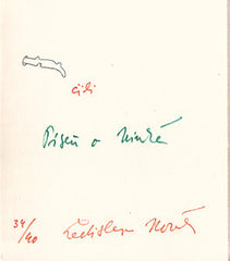 LADISLAV; NOVÁK: MÝM DECHEM. - 1971. Druhý svazek grafické edice MPVU. Ex. č. 34/40.