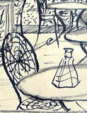 Kresba tuší; kvaš. 118x197. Sign. a dat. 1956.