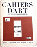 Matisse - DESSINS DE MATISSE. (Chr. Zevros; ed.). - 1936. Special number of Cahiers d'Art 11 no. 3-5. 36 plates. /q/