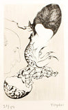 1965. Orig. suchá jehla 175x105; sign. a čísl 31/50; TOYEN. /q/