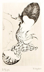 Toyen - COURTOT; CLAUDE: INTRODUCTION A LA LECTURE DE BENJAMIN PERET. - 1965. Orig. suchá jehla 175x105; sign. a čísl 31/50; TOYEN. /q/