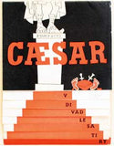 VOSKOVEC a WERICH. CAESAR. - 1955. Program  Divadla satiry; typo JEBENOF. Texty V. Nezval a A. Hoffmeister. /w/60/