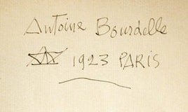 Bourdelle - TOMAN; KAREL: LES MOIS. - 1923. Podpis E. A. BOURDELLE; dedikace Em. Siblíka Arne Novákovi. PRODÁNO / SOLD