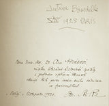Bourdelle - TOMAN; KAREL: LES MOIS. - 1923. Podpis E. A. BOURDELLE; dedikace Em. Siblíka Arne Novákovi. PRODÁNO / SOLD