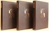 Teige - ROMAINS; JULES: PSYCHÉ. - 1931. Vazba; tit. list a typo KAREL TEIGE. ex. č. XI z 50 přednostních výtisků. Kožené vazby. 3 sv.