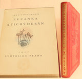 Šíma - GIRAUDOUX; JEAN: ZUZANKA A TICHÝ OCEÁN. - 1927. Ilustrace a obálka JOSEF ŠÍMA; celokožená vazba; Symposion; sv. 25.
