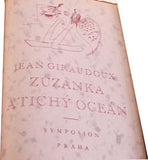 Šíma - GIRAUDOUX; JEAN: ZUZANKA A TICHÝ OCEÁN. - 1927. Ilustrace a obálka JOSEF ŠÍMA; celokožená vazba; Symposion; sv. 25.