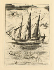 Tichý - HLAVÁČEK; KAREL: MSTIVÁ KANTILÉNA. - 1948. 11 suchých jehel FRANTIŠEK TICHÝ. PRODÁNO